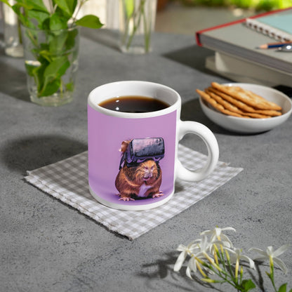 Motivtasse VR - Meerschwein – futuristisch, flauschig, völlig vertieft. - deyoli