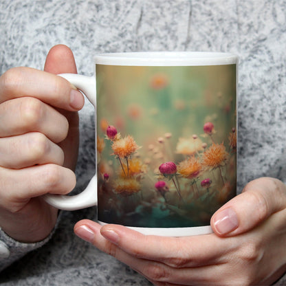 Motivtasse Zarte Blüten schweben in träumerischer Unschärfe. - deyoli