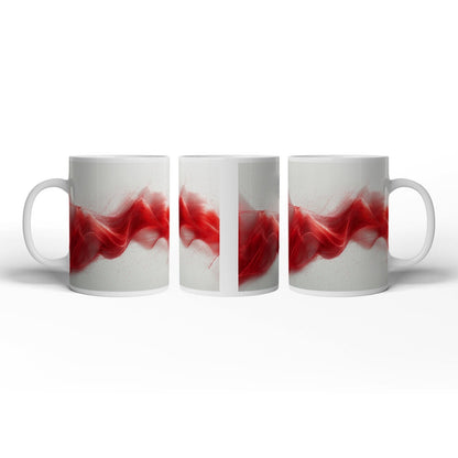 Motivtasse Zarter Schimmer aus rotem Licht, schwerelos im Raum. - deyoli