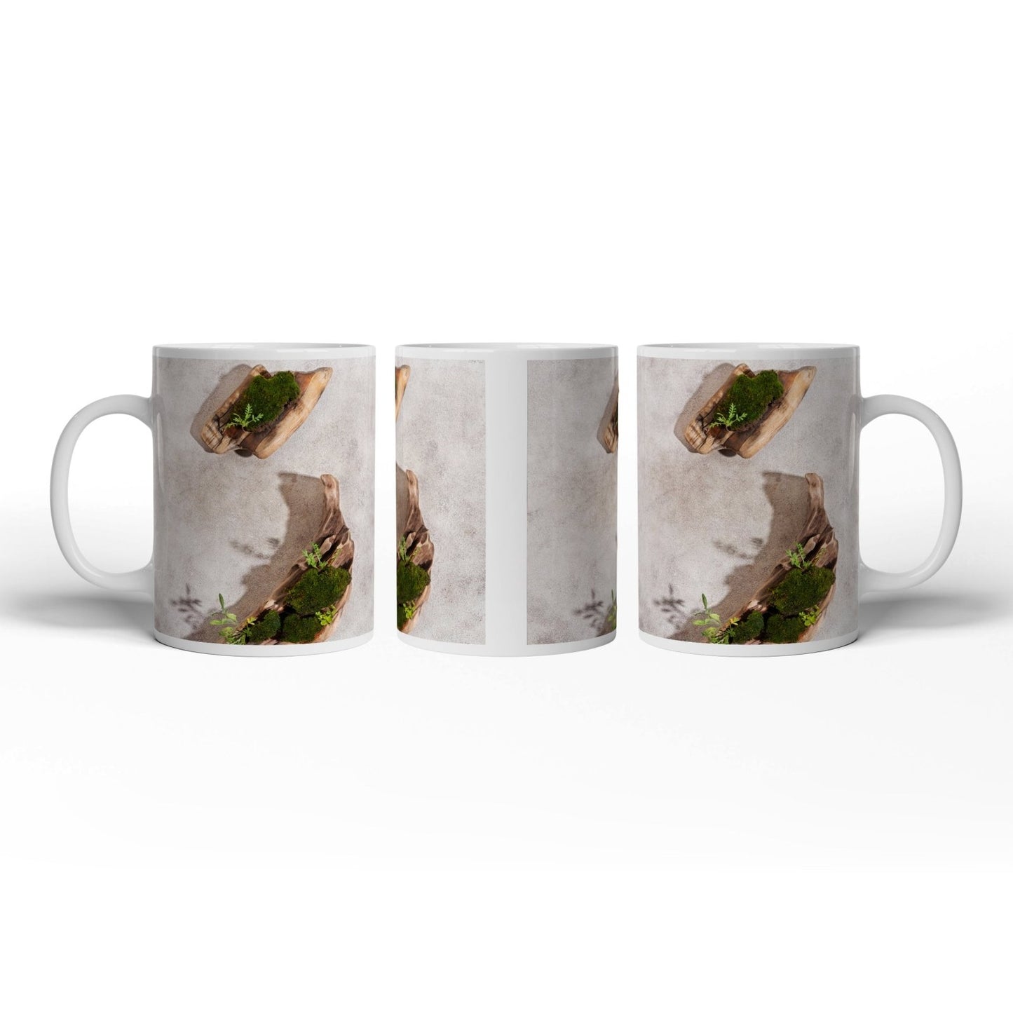 Motivtasse Zen trifft Design – Moosgarten auf Treibholz. - deyoli