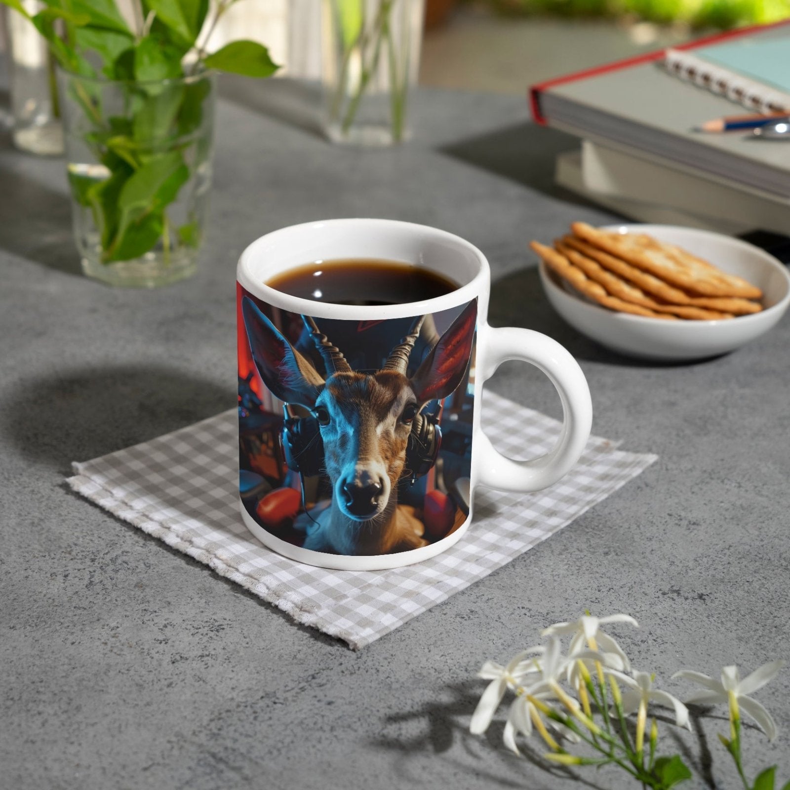 Motivtasse Zocker - Antilope – wild im Spiel, klug im Kopf. - deyoli