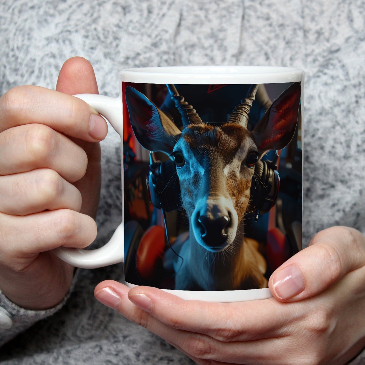 Motivtasse Zocker - Antilope – wild im Spiel, klug im Kopf. - deyoli