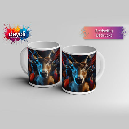 Motivtasse Zocker - Antilope – wild im Spiel, klug im Kopf. - deyoli